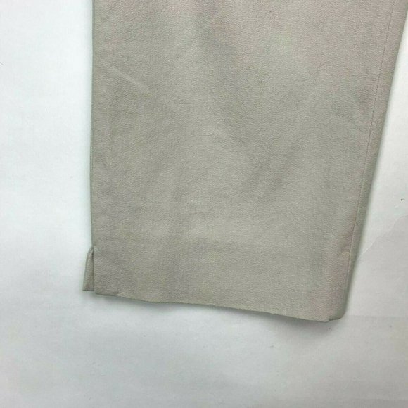 J McLaughlin Cropped Pants Solid Beige Zip Closure - Picture 5 of 8
